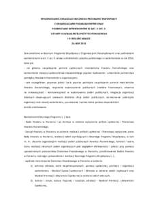 Sprawozdanie z Programu Wspólpracy z Organizacjami Pozarzadowymi oraz podmiotami wymienionymi w art. 3 ust. 3 ustawy o dzialalnosci pozytku publicznego i o wolontari 2014