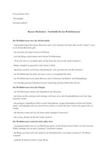 Forum Freiheit 2014 Thesenpapier Henning Lindhoff Bessere Marktideen – Sterbehilfe für den Wohlfahrtsstaat