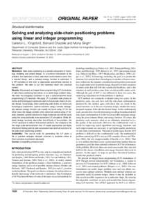 BIOINFORMATICS  ORIGINAL PAPER Vol. 21 no[removed], pages 1028–1036 doi:[removed]bioinformatics/bti144