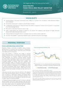 FAO Regional Office for Asia and the Pacific  Asia Pacific food price and policy monitor November[removed]Issue 16