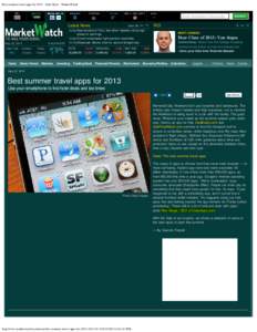 Best summer travel apps for[removed]Slide Show - MarketWatch