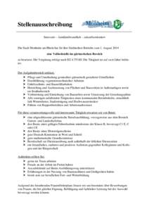 Microsoft Word - Stellenausschreibung Gärtner 2014.doc