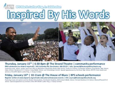 Thursday,	
  January	
  15th	
  |	
  6:30-­‐8pm	
  @	
  The	
  Strand	
  Theatre	
  |	
  community	
  performance	
   FREE	
  admission	
  (no	
  Dckets	
  required)	
  |	
  543	
  Columbia	
  Rd,	