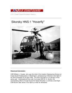 U.S. Coast Guard Aviation History  Sikorsky HNS-1 