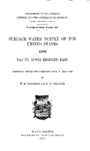 DEPARTMENT OF THE INTERIOR  UNITED STATES GEOLOGICAL SURVEY GEORGE OTIS SMITH, DIRECTOR  WATER-SUPPLY PAPER 267