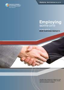 Employing - Small business easy guide  Labour Relations Employing someone