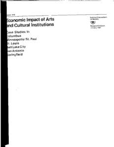 National Endowment for the Arts Research Division Report # 15