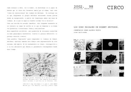 Cada concepto u obra, (es lo mismo), se distribuye en el papel deBOLETÍN TÉCNICO