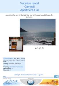 ,  Vacation rental Camogli Apartment-Flat