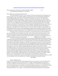 Southern Campaign American Revolution Pension Statements & Rosters Pension Application of Goolsberry (Goldsby) Childers S30924 Transcribed and annotated by C. Leon Harris VA