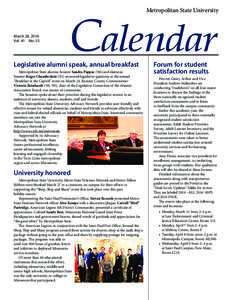 Metropolitan State University  March 28, 2014 Vol. 41 No. 55  Calendar