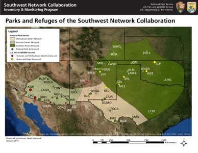 Southwest Network Collaboration  National Park Service U.S. Fish and Wildlife Service U.S. Department of the Interior