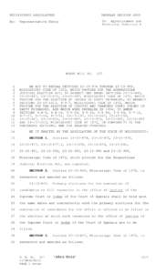 MISSISSIPPI LEGISLATURE  REGULAR SESSION 2005 By: