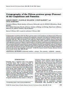 Botanical Journal of the Linnean Society, 2008, 157, 475–485. With 3 figures  Cytogeography of the Phleum pratense group (Poaceae)