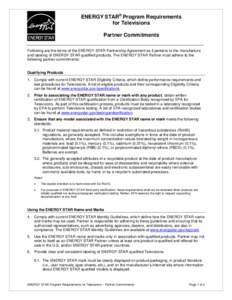 ENERGY STAR Televisions Program Requirements (Rev Oct-2014)