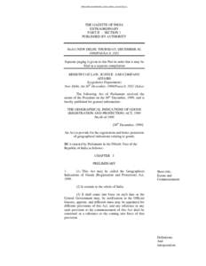 REGISTERED NO. DL[removed]THE GAZETTE OF INDIA EXTRAORDINARY PART-II - SECTION 1 PUBLISHED BY AUTHORITY