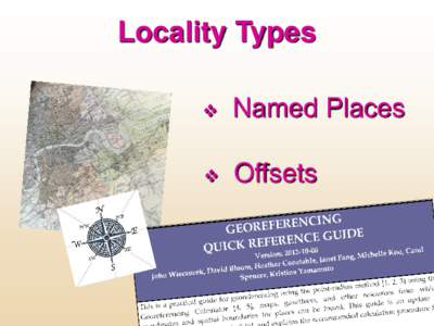 Locality Types  Named Places  