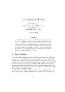 A Classification of Muds Martin Keegan Grandmaster Data Services Ltd Cambridge, U.K. [removed] May 29, 2013