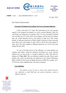 Extension of Enhanced Surveillance for Severe Seasonal Influenza