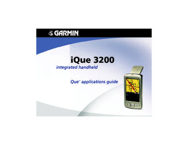 iQue 3200 integrated handheld Que applications guide ™  03_0A.indd a
