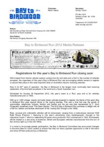 Microsoft Word - Bay to Birdwood - Media Release FOR IMMEDIATE -17 July 2012.doc