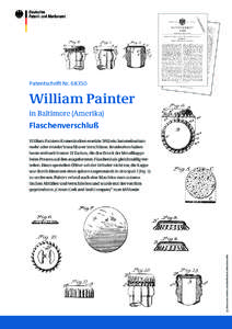 Patentschrift Nr[removed]William Painter in Baltimore (Amerika)  Flaschenverschluß