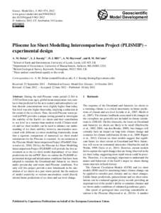 Geosci. Model Dev., 5, 963–974, 2012 www.geosci-model-dev.netdoi:gmd © Author(sCC Attribution 3.0 License.  Geoscientific