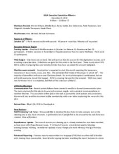 SDLN Executive Committee Minutes December 9, 2010 9:00am – 11:00am CT Members Present: Warren Wilson, Ethelle Bean, Nancy Sabbe, Dan Siebersma, Patty Anderson, Sam Gingerich, Ronelle Thompson, David Gleim Also Present: