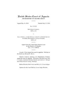 United States Court of Appeals FOR THE DISTRICT OF COLUMBIA CIRCUIT Argued May 16, 2016  Decided July 15, 2016