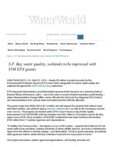 California Coastal Conservancy / Clean Water Act / Wetland / Napa River / Breuner Marsh / Guadalupe River / Laguna de Santa Rosa / Chesapeake Bay Program / Geography of California / San Francisco Bay / California