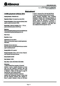 LASS6 polyclonal antibody (A01)  E, Gudz TI. Anticancer Res[removed]Mar;32(3):[removed]Catalog Number: H00253782-A01 Regulation Status: For research use only (RUO)