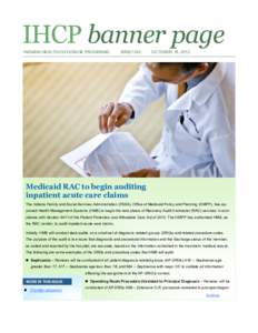 IHCP banner page INDIANA HEALTH COVERAGE PROGRAMS BR201242  OCTOBER 16, 2012