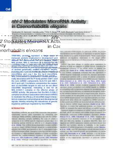 Genetics / Biology / MicroRNA / RNA / Gene expression / Molecular genetics / Lsy-6 microRNA / Mir-48 / Let-7 microRNA precursor / RNA interference / Post-transcriptional regulation / Non-coding RNA
