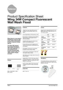 Wing 34W Compact Fluorescent Wall Wash Flood