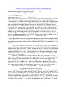 Southern Campaign American Revolution Pension Statements & Rosters Pension Application of John Goatley (Goally) S35972 Transcribed and annotated by C. Leon Harris. VA