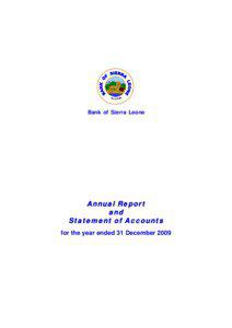 ANNUAL REPORT AND STATEMENT OF ACCOUNTS  Bank of Sierra Leone