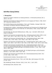 Dehio-Geschäftsstelle  Schriften Georg Dehios I. Monografien Hartwich von Stade. Erzbischof von Hamburg-Bremen, in: Bremisches Jahrbuch, Bd. 6, 1872, S. 35–154