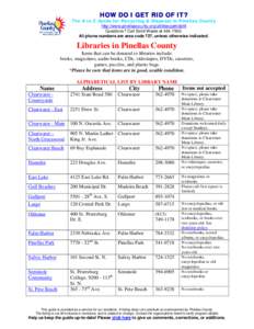 Libraries in Pinellas County