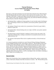 Environment / Environmental science / Maumee River / Effluent / Maumee Bay / Clean Water Act / Toledo /  Ohio / Water cooling / Water / Geography of the United States / Ohio / Water pollution