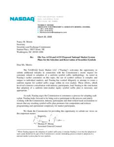 THOMAS P. MORAN ASSOCIATE VICE PRESIDENT & ASSOCIATE GENERAL COUNSEL P: ([removed]F: ([removed]E: [removed]