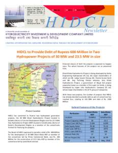 cisho   HIDCL to Provide Debt of Rupees 600 Million in 2 Hydropower Projects of 30 MW and 23.5 MW in