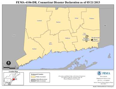 FEMA-4106-DR, Connecticut Disaster Declaration as of[removed]MA Tolland Litchfield