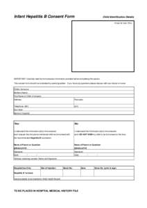 Infant Hepatitis B Consent Form