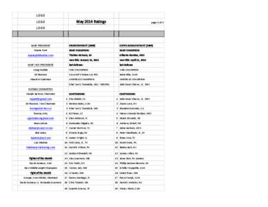 LOGO LOGO May 2014 Ratings  page 1 of 3