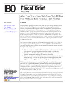 IBO  New York City Independent Budget Office Fiscal Brief