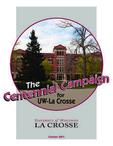 October 2007  University of Wisconsin-La Crosse