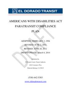 Microsoft Word - DRAFT El Dorado Transit ADA Compliance Plan Update 2014