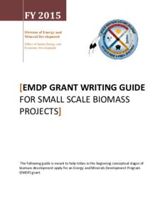 FY 2015 Division of Energy and Mineral Development Office of Indian Energy and Economic Development