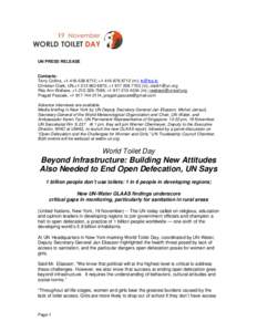 Microsoft Word - Final UN-Water World Toilet Day news release