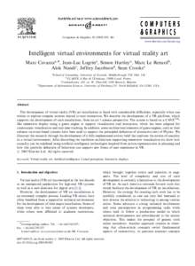 ARTICLE IN PRESS  Computers & Graphics[removed]–861 www.elsevier.com/locate/cag  Intelligent virtual environments for virtual reality art